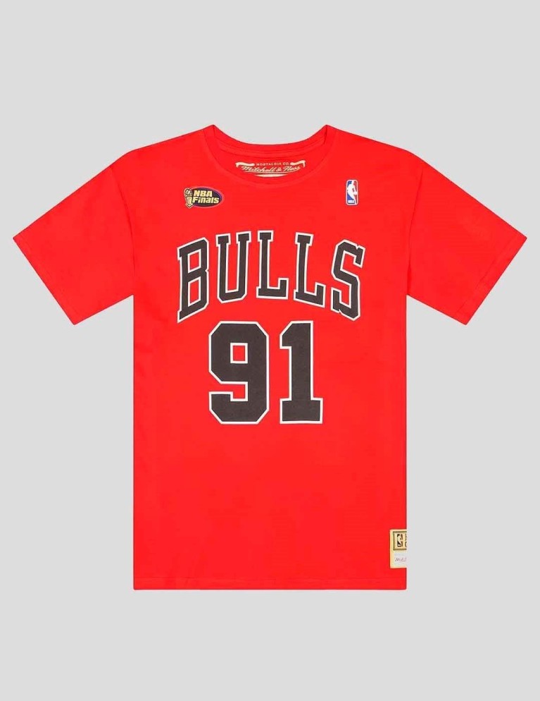 T-shirt MITCHELL & NESS n&n tee bulls rodman rede